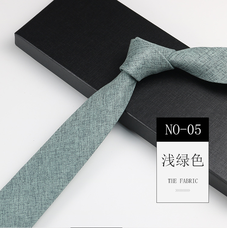 Picture of Men's formal wear for work professional Korean wedding groom artistic simple academic style blue gray 6cm hand tie