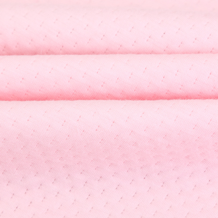 Picture of Two Ideas Plain Jacquard Air Layer Knitted Cotton Quilted Jacquard Fabric Baby Climbing Wear Warm Fabric Factory