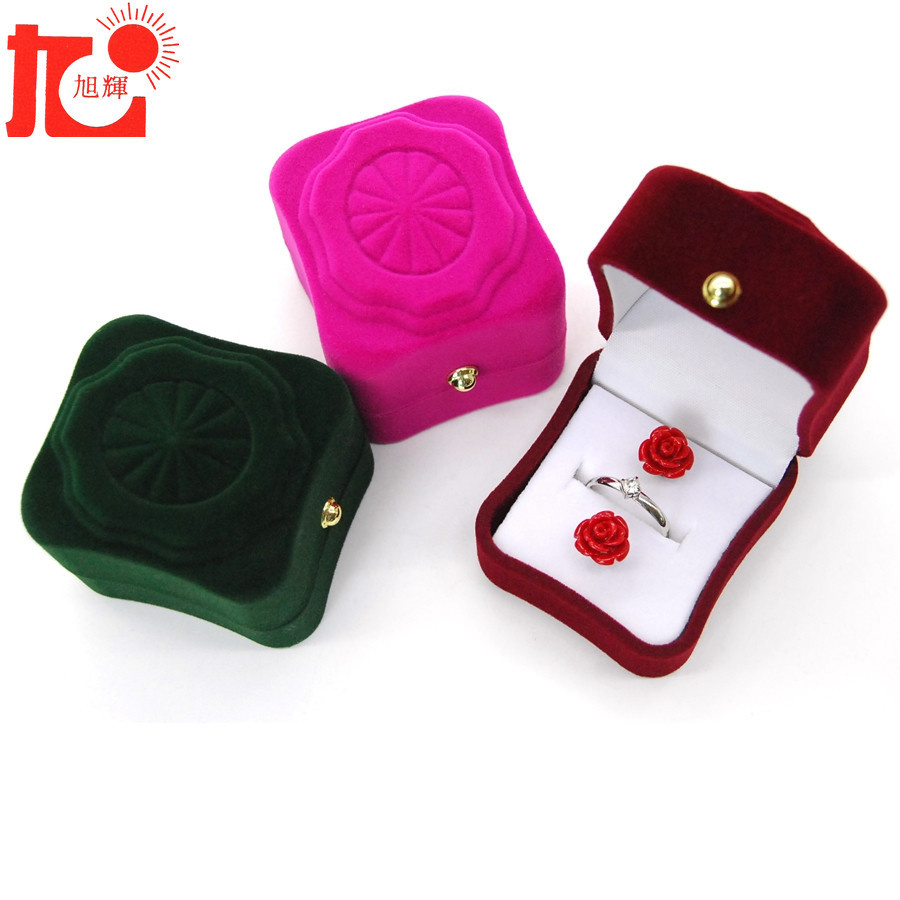Picture of Factory stock Korean jewelry box earring box flocking jewelry box jewelry box jewelry box ring box velvet box