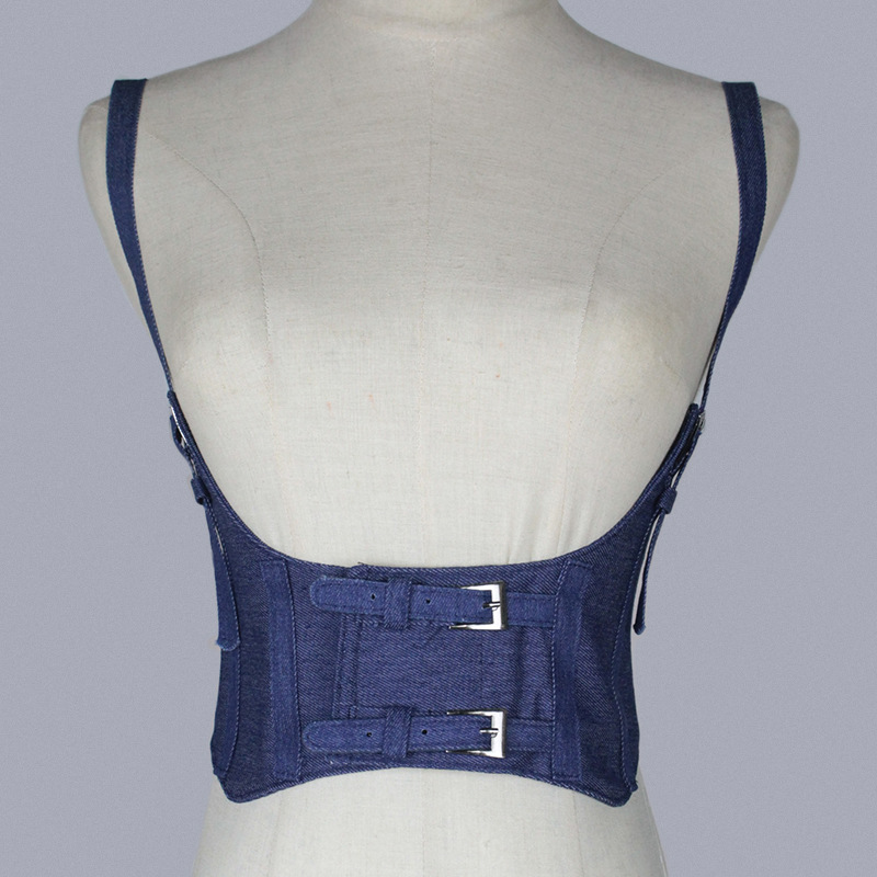 Picture of European and American Texture Strap Belt Women's Outer Shirt Decoration Performance Clothing Matching Vest with Elastcoat and Waist Seal for Foreign Trade