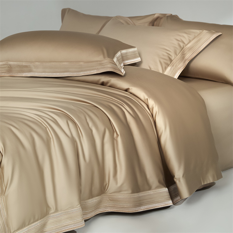 Picture of High-End 210-Count Xinjiang Long-Staple Cotton Four-Piece Set Class a Pure Cotton Bed Bed Sheets Quilt Cover Satin Cotton Accessible Luxury Set 4