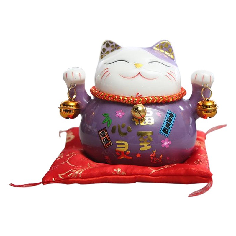 Lucky Cat Creative Ceramic Home Decoration Small Lucky Cat Piggy Bank Piggy Bank Car Decoration Desk Decorations