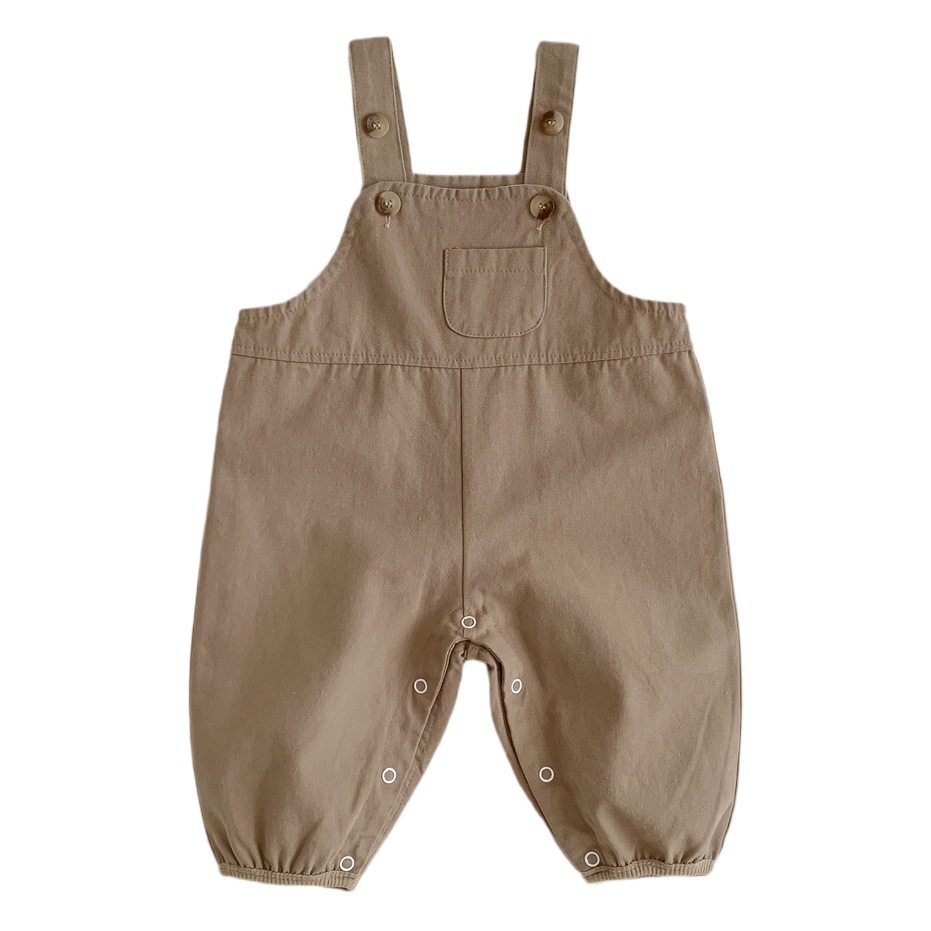 Ins Korean Style Children's Clothing Infants and Toddlers Spring & Fall Trendy Clothing for Boys and Girls Pure Color Korean Casual Children's Overalls