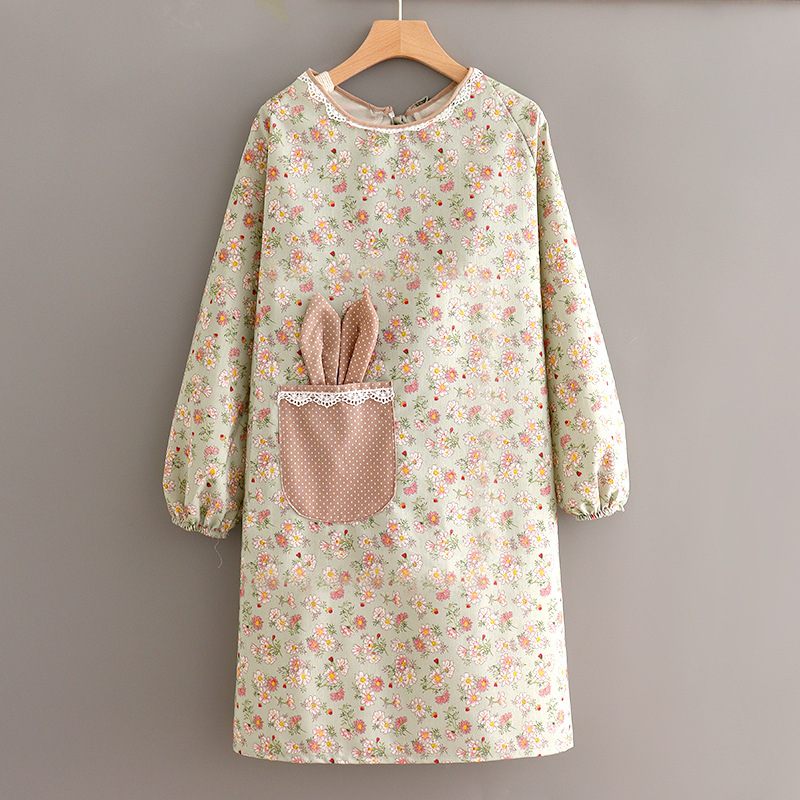 Picture of Pure Cotton Apron Kitchen Household Internet Celebrity Work Clothes Cover Clothes Special Catering and Cooking Women's New Style Clothing Fashion Waist