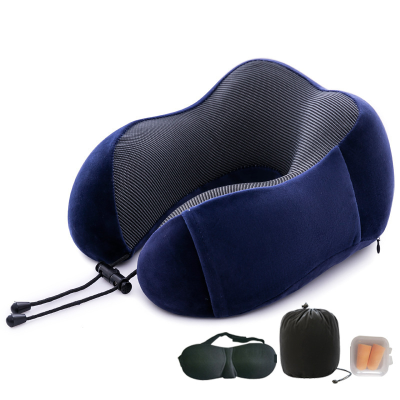 Picture of Cross-border U-shaped neck pillow can be fixed Logo simple memory foam U-shaped pillow wholesale travel neck pillow portable U-shaped pillow