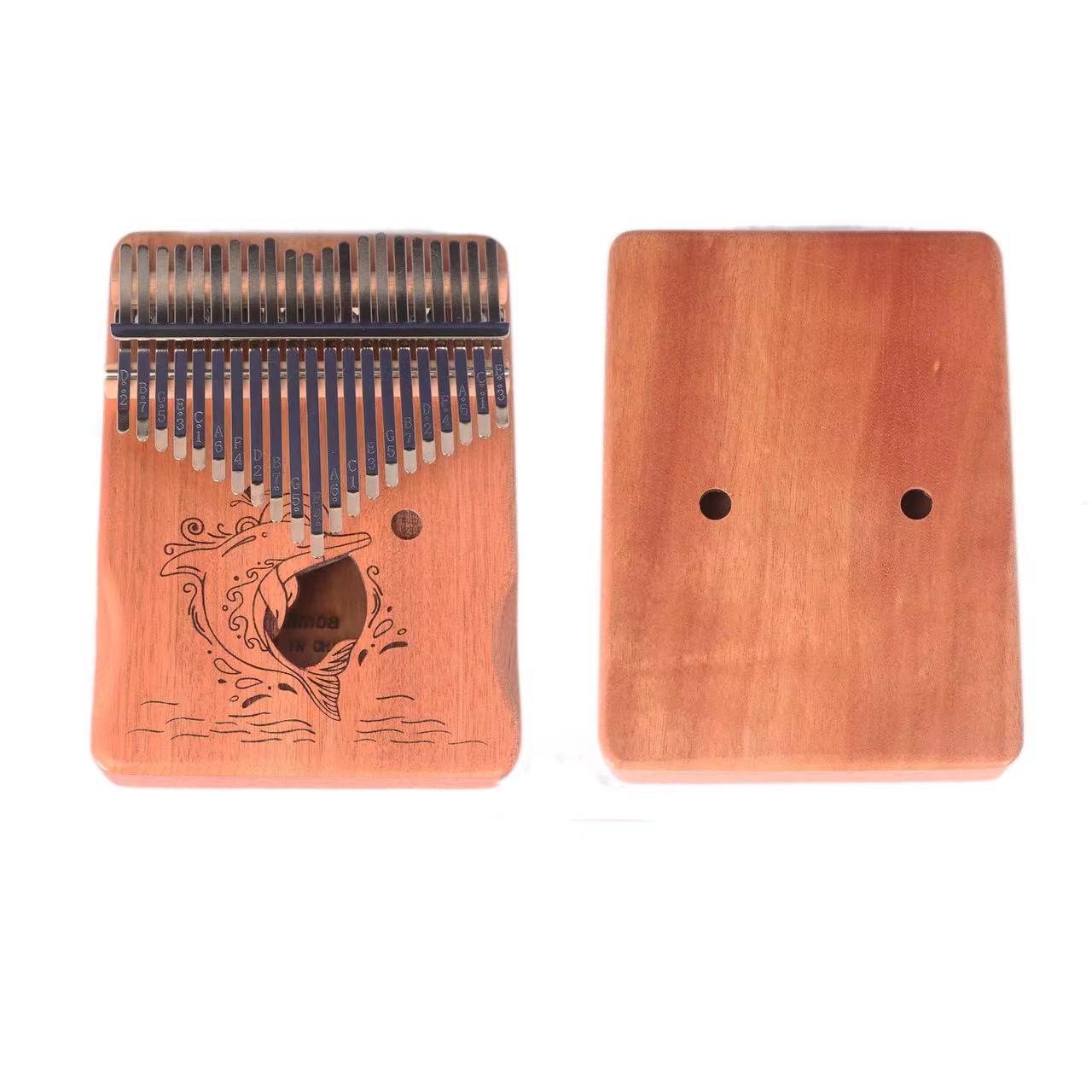 Picture of Thumb Piano 17-Tone Kalimba Kalimba 21-Tone Kalimba Finger Piano Instrument Solid Wood Rainbow Model
