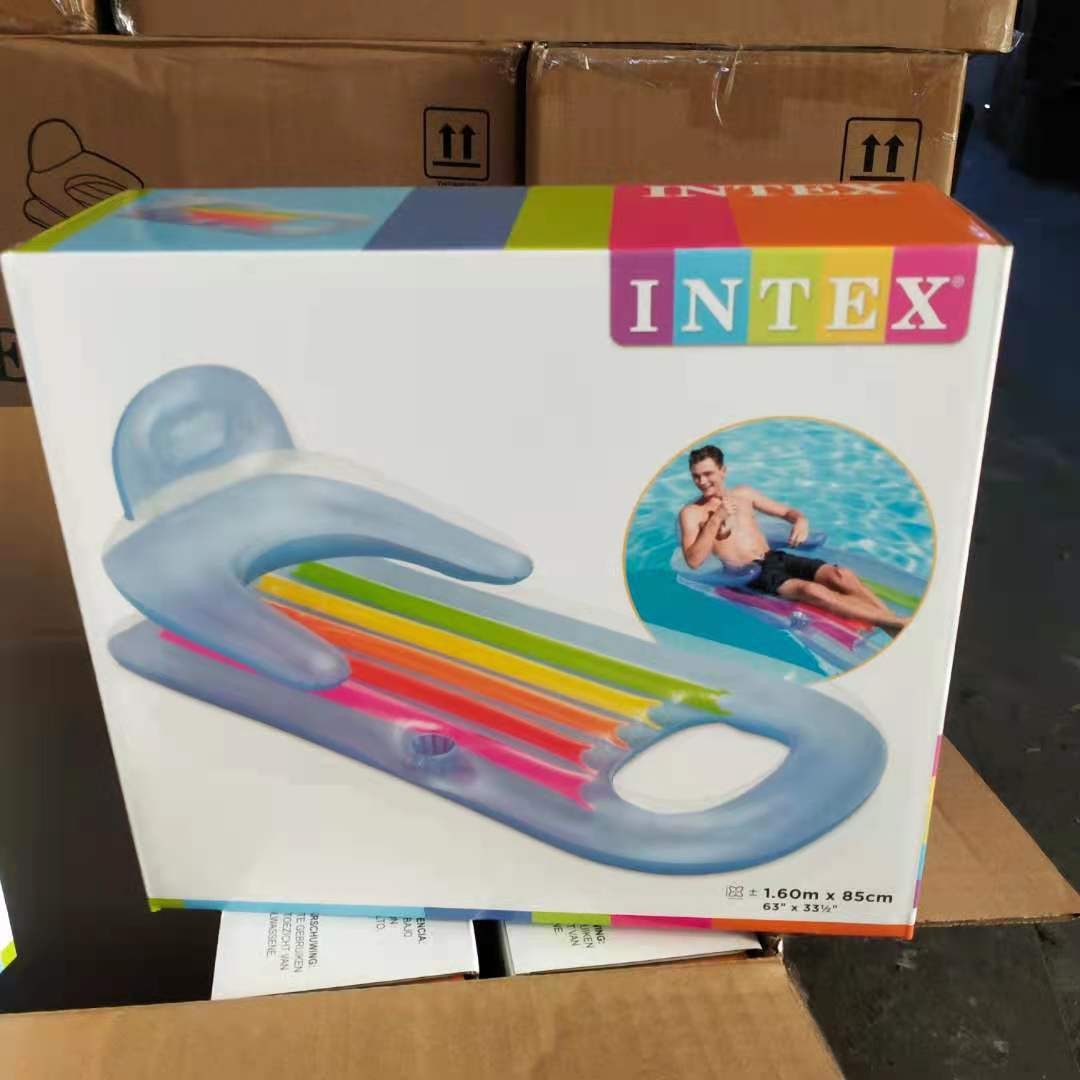 Picture of INTEX58802 Floating Row Water Inflatable Floating Bed Single Person Water Leisure Recliner Inflatable Thickened Beach Mat Equipment