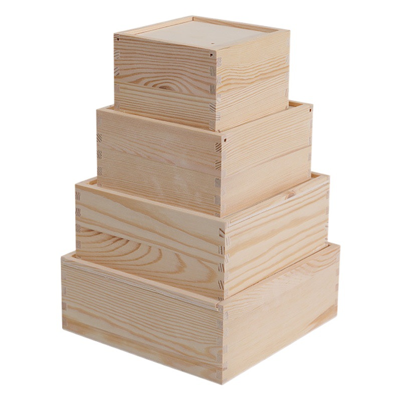 Pull-out Lid Pine Box Best Man Bridesmaid Wooden Accompanying Gift Wooden Gift Box Accompanying Gift Wooden Box Spot