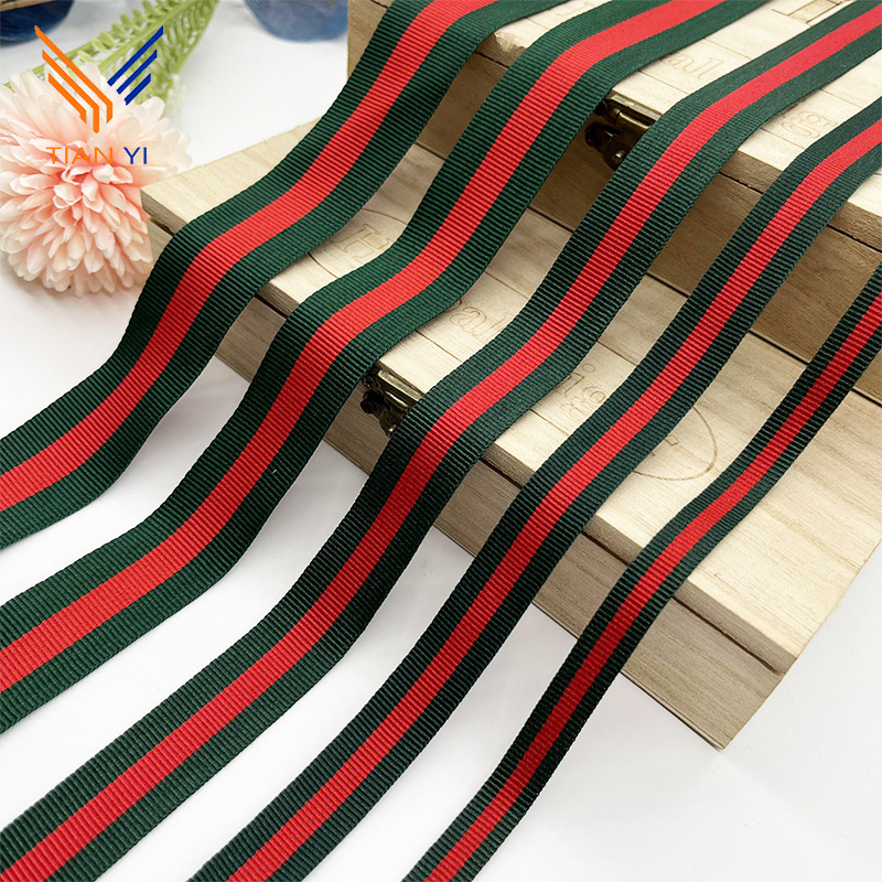 New Green Red Green Color Striped Jacquard Ribbon Home Textile Bags Shoes and Hats Thread Cap Teeth Ribbon Garment Accessories