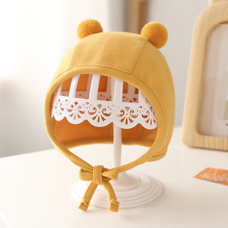 Picture of Baby Hat Spring and Autumn Baby Cute Super Cute Autumn and Winter Baby Ear Protection Newborn Female Baby Fetal Hat Boy