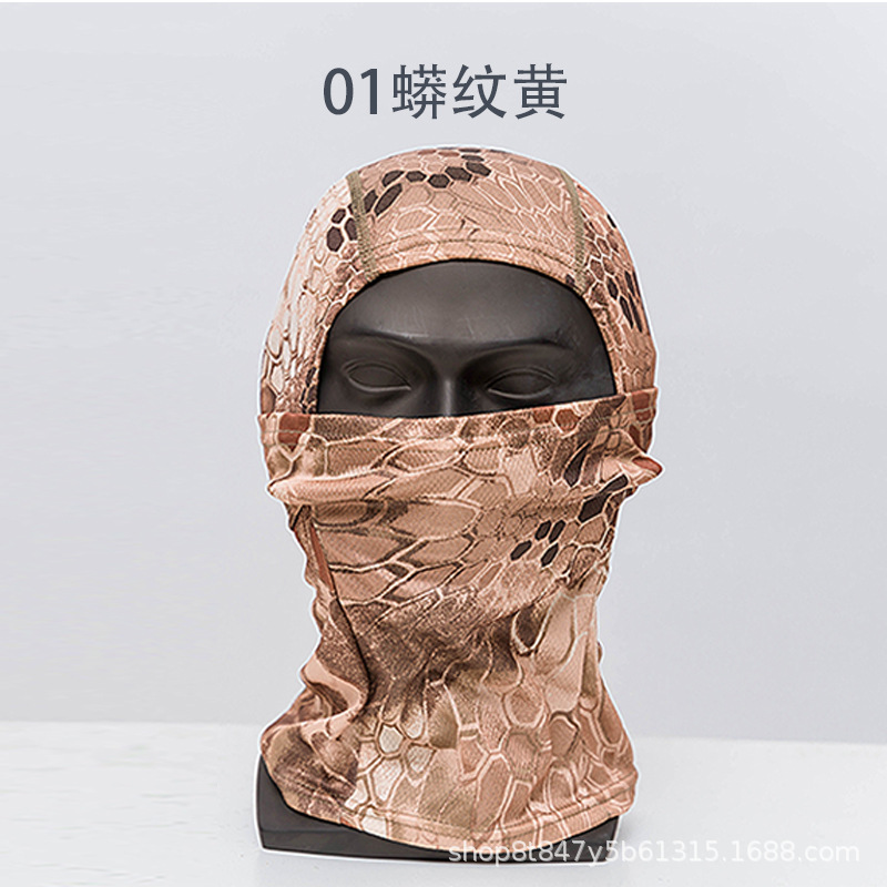 Picture of Cross-Border Summer Sun Protection Mask, Outdoor Cycling Dustproof Camouflage Headgear, Tactical Single-Hole Headgear, Headscarf for Fishing