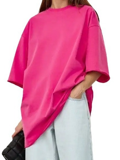 Cross-border Amazon independent station Foreign Trade European and American women's clothing 2024 spring and summer new solid color loose short sleeve t-shirt for women