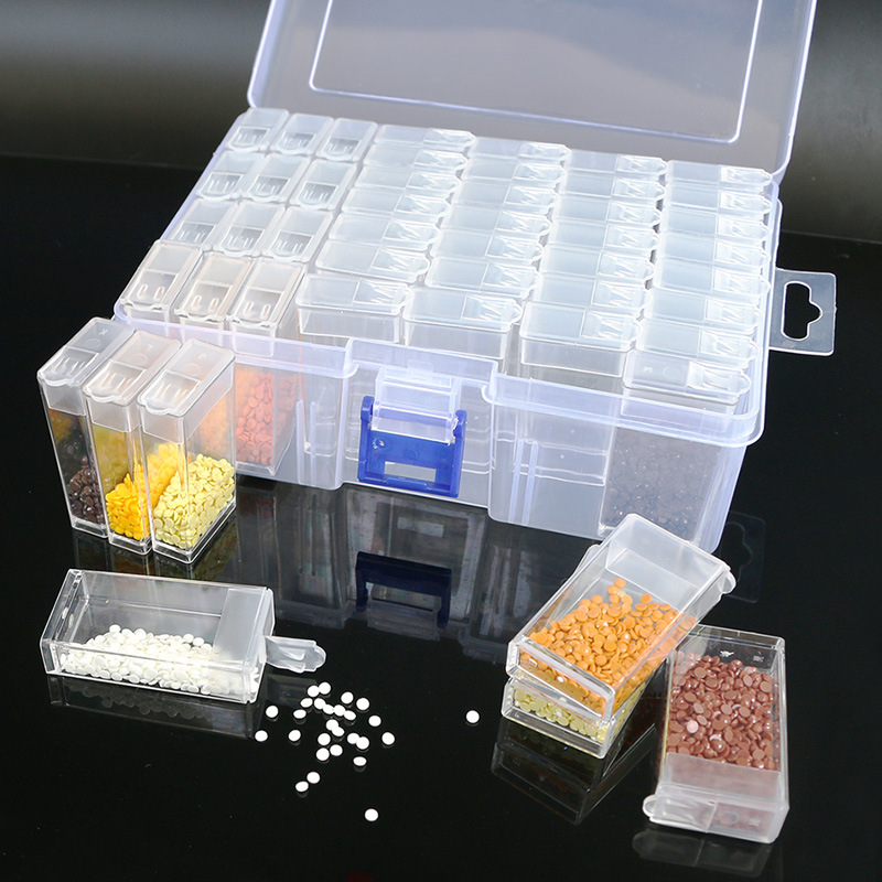 Picture of Diamond Painting Generous Bottle Storage Box Rice Beads Boxed Diamond Box DIY Nail Art Storage Box Acrylic Small Square Box
