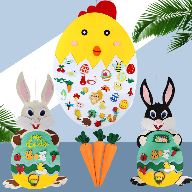 Cross-Border Supply of Children's Educational Handmade Easter Decoration Felt Chick DIY Pendants Creative Crafts