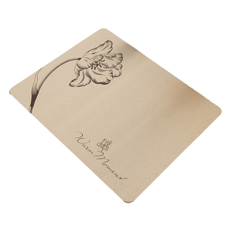 Absorbent Mat Countertop Mat Quick Drying Drain Mat for Kitchen and Dining Room Soft Mat Light French Style Home Floor Mat Non-Slip Mat