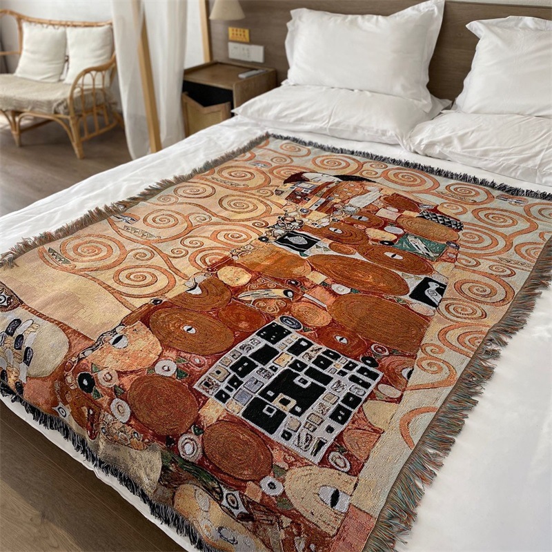 Picture of Cross-border World Famous Painting Line Blanket Casual Decorative Sofa Towel Blanket Tapery Carpet Bed End Blanket Table Top Decorative Cover Cloth
