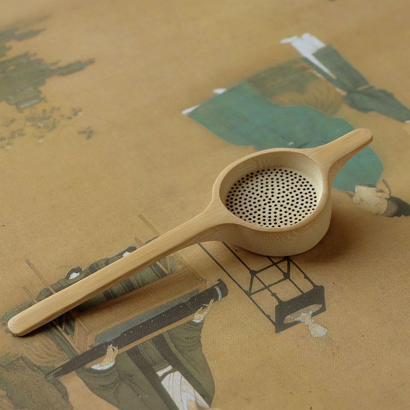 Bamboo tea leakage natural Polygonatum odoratum tea filter bamboo perforated tea filter tea ceremony six gentlemen tea set accessories