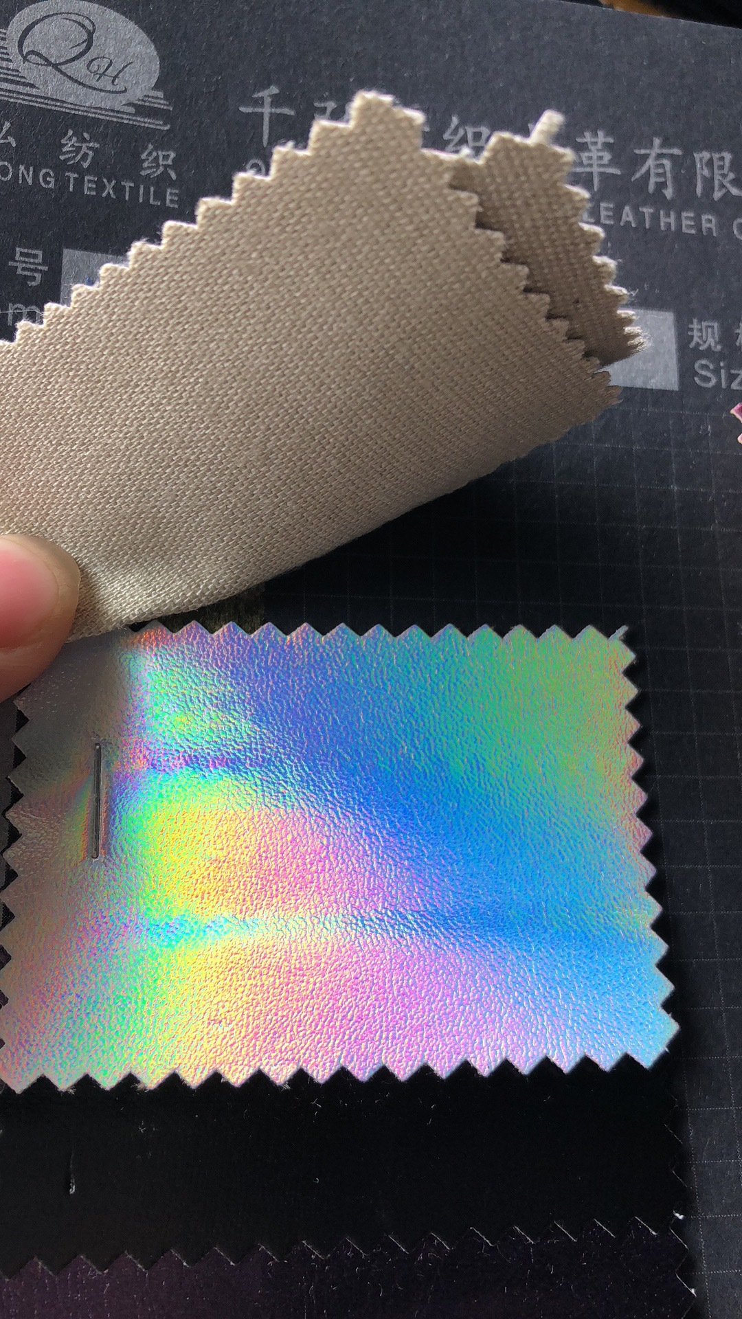 Picture of New Symphony Color Film Clothing Leather Pu Leather Tc Viscose Washed Cloth Bottom Clothing Luggage Toys in Stock