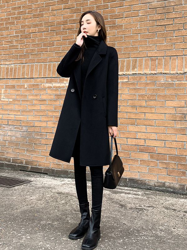 Picture of Double-Sided Cashmere Outwear for Women 2025 New Classy Slim Slim Wool Outwear for Women Wholesale