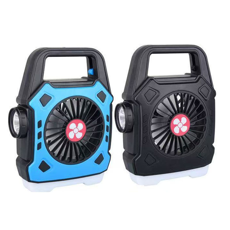 Cross-Border Popular Outdoor Camping Fan Lamp Multi-Functional Portable Lamp Fast Charging Portable Work Lamp Searchlight Flashlight