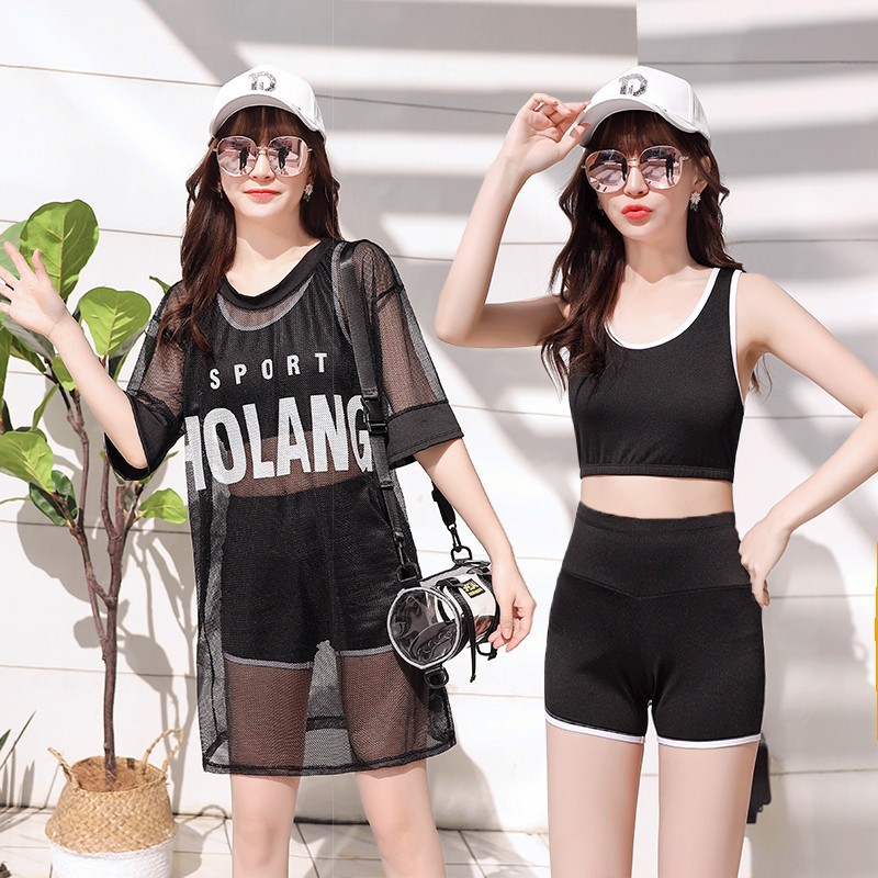 Swimsuit Women's Hot Spring Bath Dress Belly Covering Slim 2022 New Conservative Split Meat Covering Fat mm Large Size Swimsuit