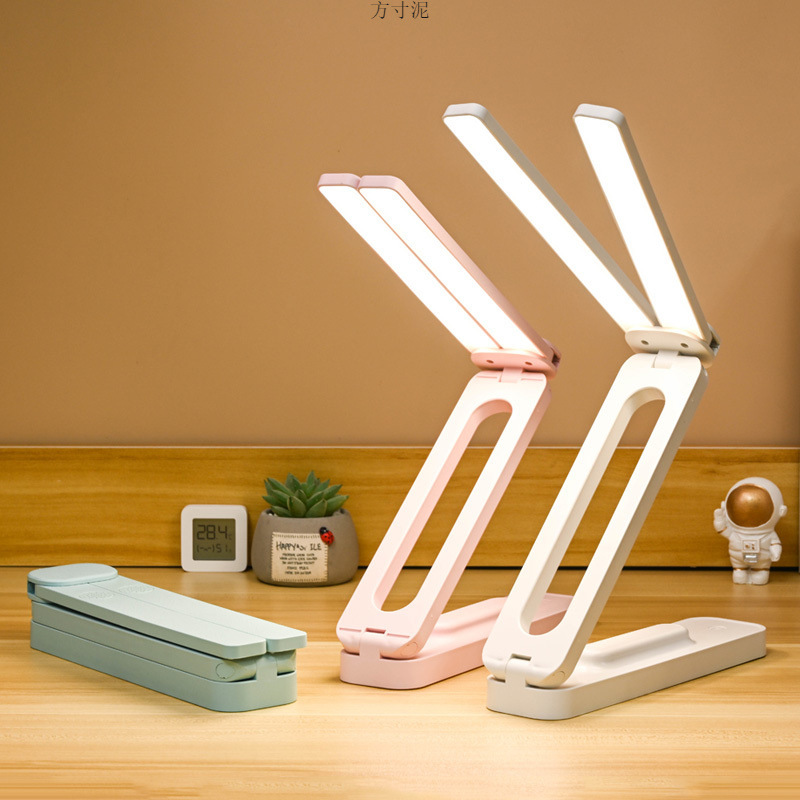 Desk Lamp for Learning Kidsren and Students to Do Homework and Read Charging Plug-In Dormitory Bedroom Led Super Bright Double Lamp Holder Wholesale