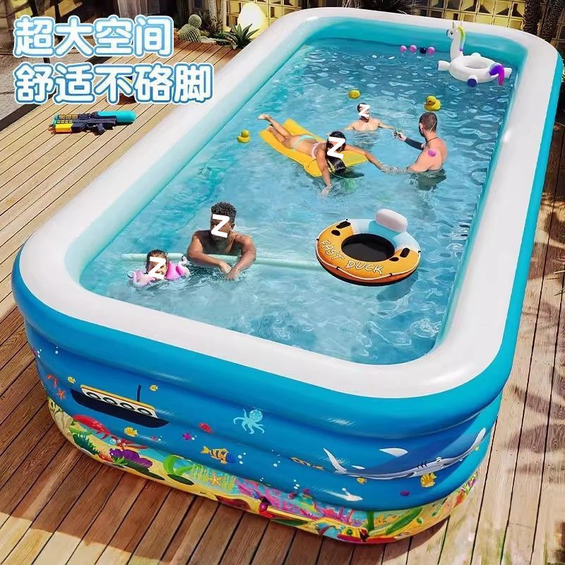Inflatable swimming pool home children adult paddling pool large outdoor rural courtyard folding baby bath bucket