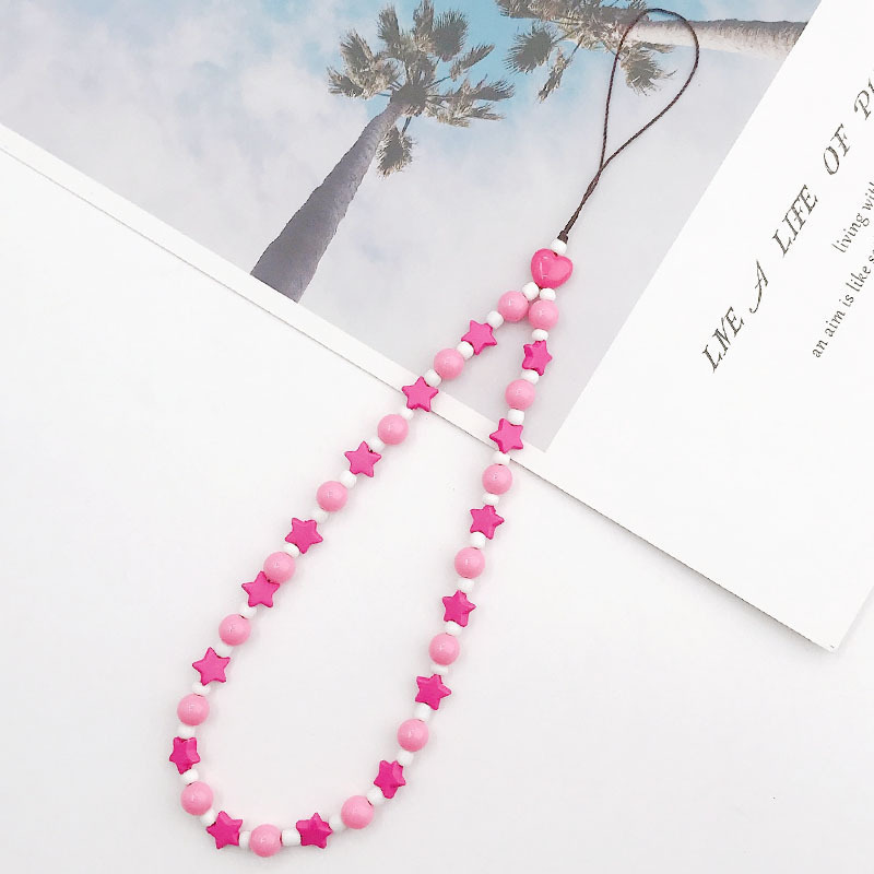 Picture of New soft pottery fruit series mobile phone chain diy mobile phone case acrylic five-pointed star mobile phone chain collection trend