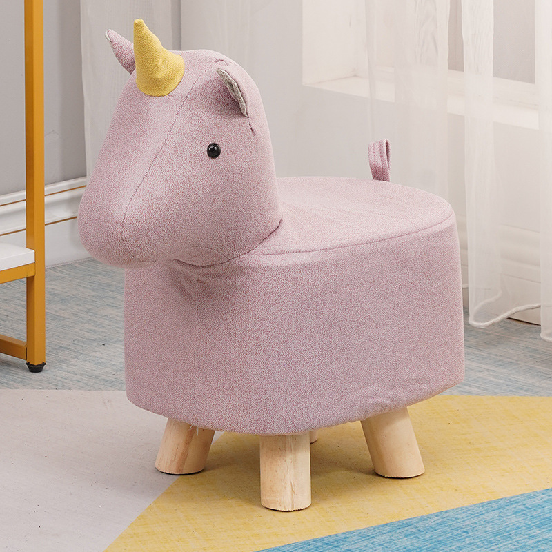 Picture of Elephant Stool children's animal stool solid wood shoe changing stool creative small stool home living room cartoon cute low stool