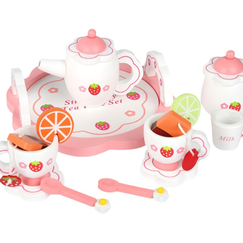 Children's kitchenware toy girl suit gift lemon white afternoon tea set simulation play house kitchen tableware