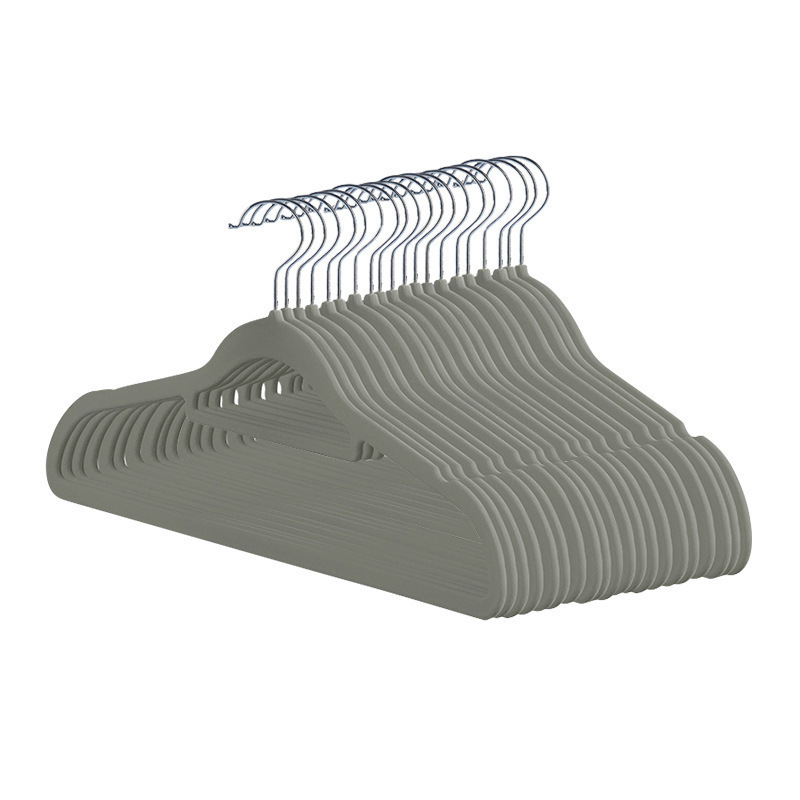 Picture of Flocking Hanger Anti-slip Hanger Drying Hanger Semi-round Hanger Household Hanger Drying Hanger Clothes Hanger Seamless Hanger