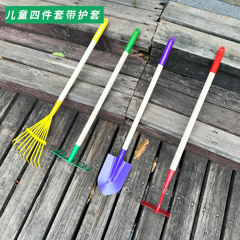 Picture of Children's beach shovel sea gardening toys small shovel performance flower hoe rake garden tools four-piece set nail rake