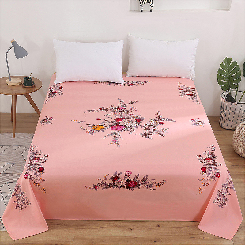 Factory wholesale Shanghai traditional old-fashioned national coarse bed sheets cotton twill printed padded sheet cushion single double