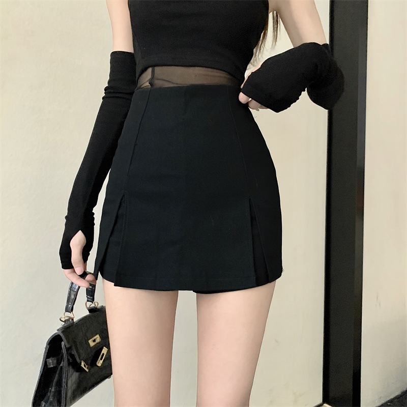 Women's Spicy Skirt High Waist Hip Split A- Line Skirt Shorts Summer Hot Girl Sexy Casual Hot Pants