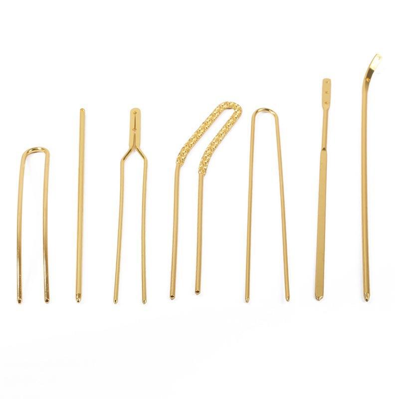 AliExpress copper hair accessories single stick hair pin comb accessories DIY hand-made antique step hairpin body material