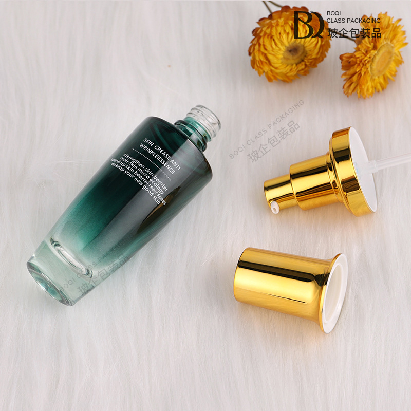 Picture of 50ml cosmetic essence glass bottle 30ml emulsion bottle press spray gradient pressure pump glass bottle in stock