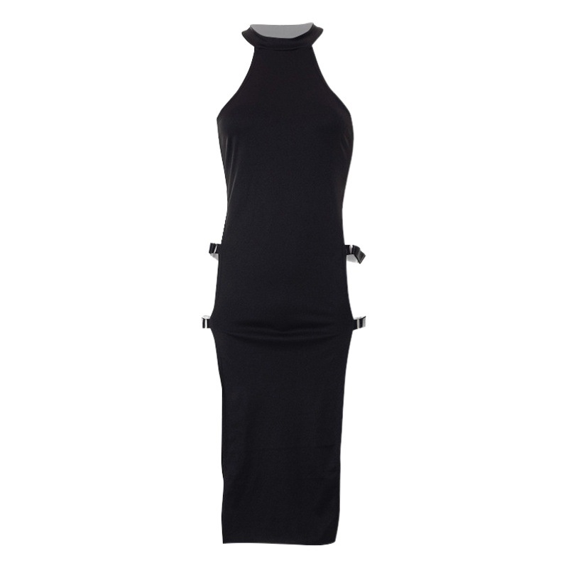 Foreign trade new sexy underwear sexy solid color pullover sleeveless hollow side split high waist European and American tights