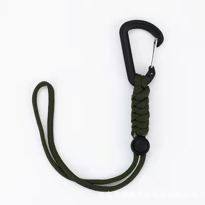 Picture of Cross-border new outdoor backpack hook carabiner hand-woven umbrella rope outdoor emergency umbrella rope key anti-lost rope