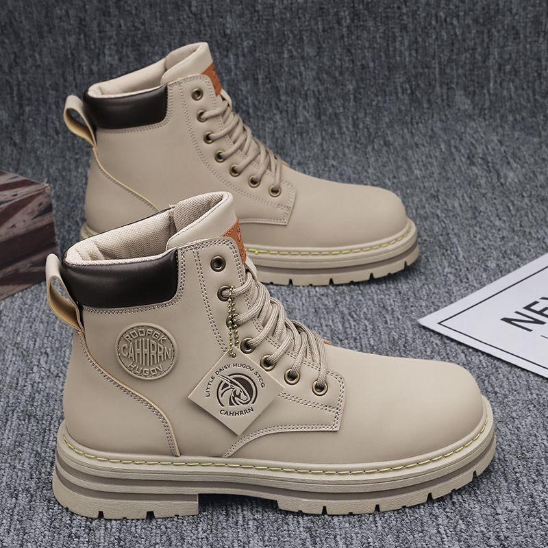 Picture of Rhubarb boots autumn and winter 2024 men's plus size martin boots tooling waterproof non-slip hiking shoes construction site labor protection shoes