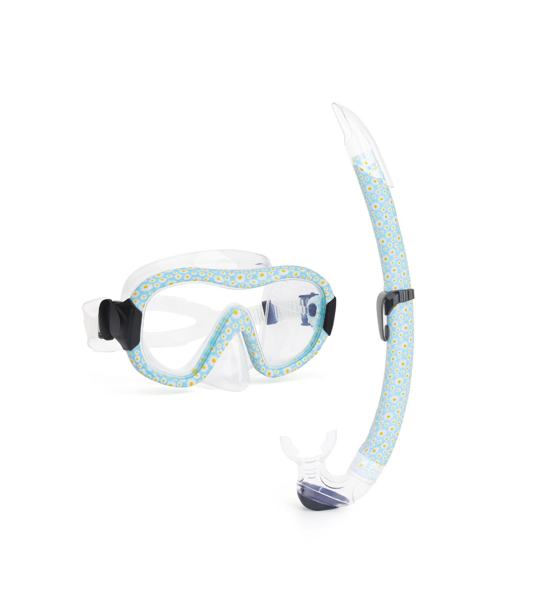Picture of Wave Promotion Professional Snorkeling Two-Piece Equipment Diving Goggles Snorkel Snorkel Large Frame Large Field of View