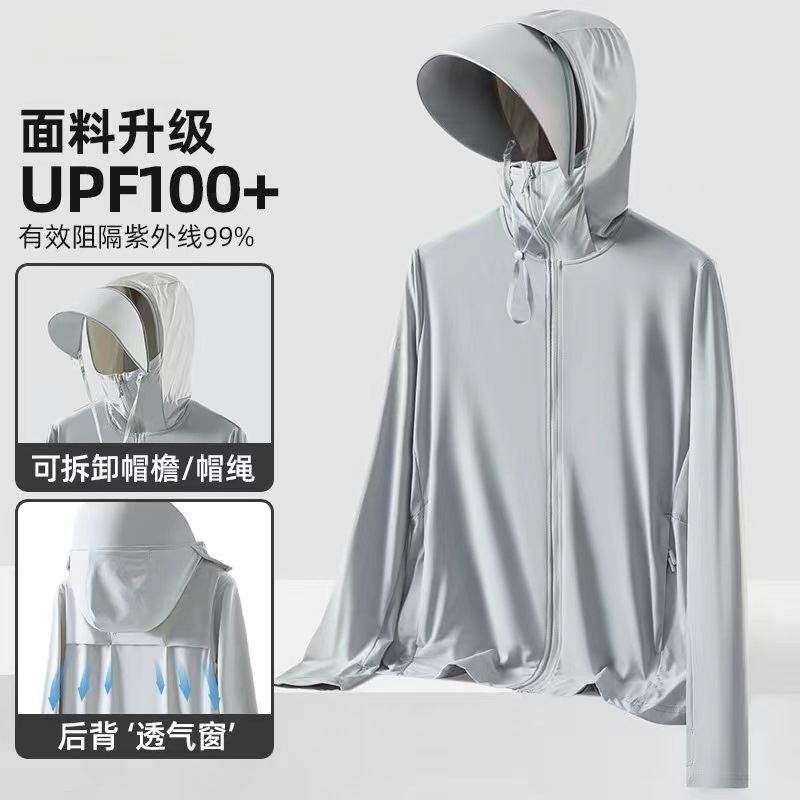 Picture of UPF100 Sun Protection Clothing Men's Summer Outdoor Professional Fishing Clothing UV Protection Ice Silk Sun Protection Coat Women