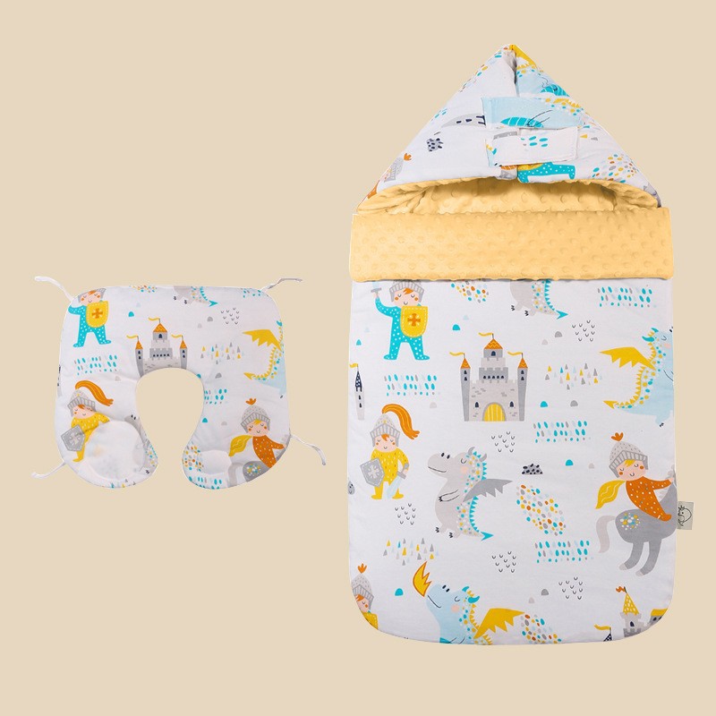 Picture of Baby Doudou Blanket Cotton Thickened Anti-startling Baby Sleeping Bag Autumn and Winter Dual-use Newborn Sleeping Bag Wholesale