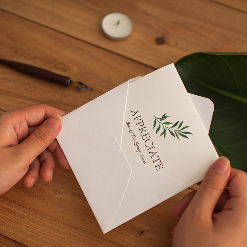 Picture of Summer greeting card simple small fresh card holiday birthday blessing Thanksgiving postcard student couple handwritten card