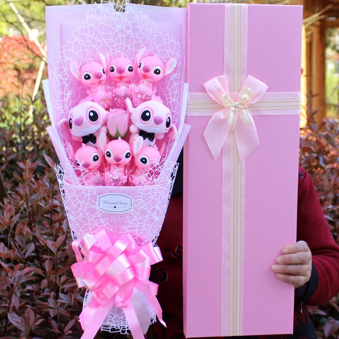 Stitch bouquet stitch cartoon Bouquet Soap flower gift box birthday graduation Valentine's Day gift wholesale