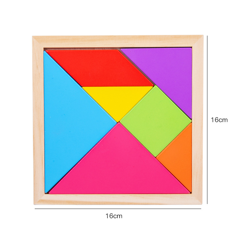 Picture of Kindergarten Varied Tangram Teaching Aids Assembled Geometric Shape Benefitable Intelligence Toys 6-12 Years Old Children's Small Gift Award
