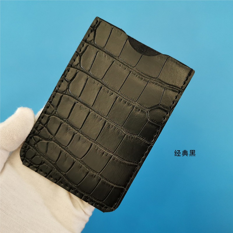 Picture of Factory Hot Crocodile Pattern PU Sandalwood Comb Special Protective Cover Massage Comb Leather Cover Horn Comb Portable Storage Cover