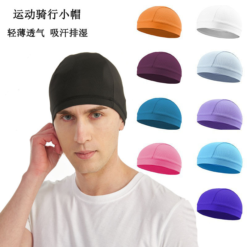 Cycling Cap, Thin, Breathable, Sweat-Absorbent, Quick-Drying, Helmet Liner, Mesh Cap, Windproof, Sun Protection, Small Cap for Outdoor Sports
