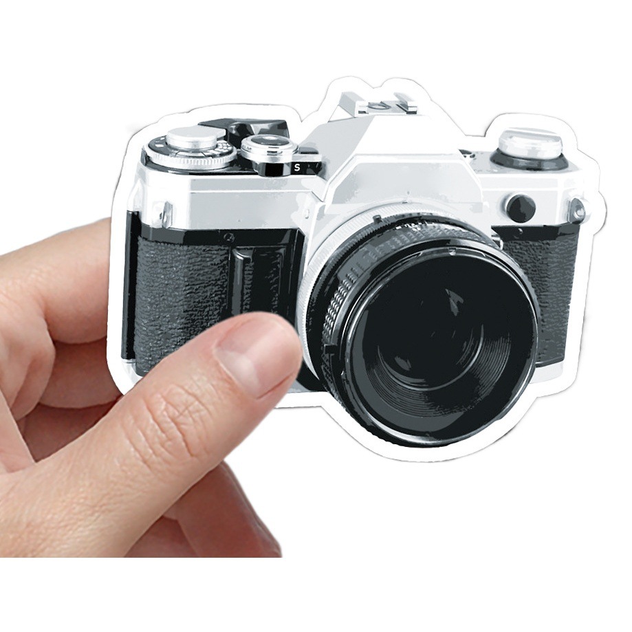 50 black and white simple graffiti personality small fresh ins wind DIY mobile phone case cup luggage sticker waterproof