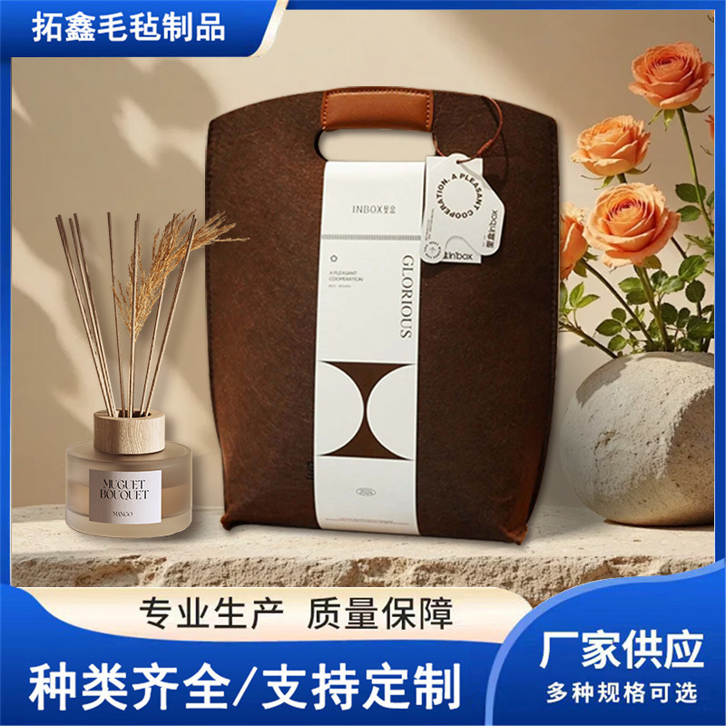 Business Felt Handbag Wholesale Large Capacity Corporate Welfare Gift Bag with Printed Logo Felt Gift Bag