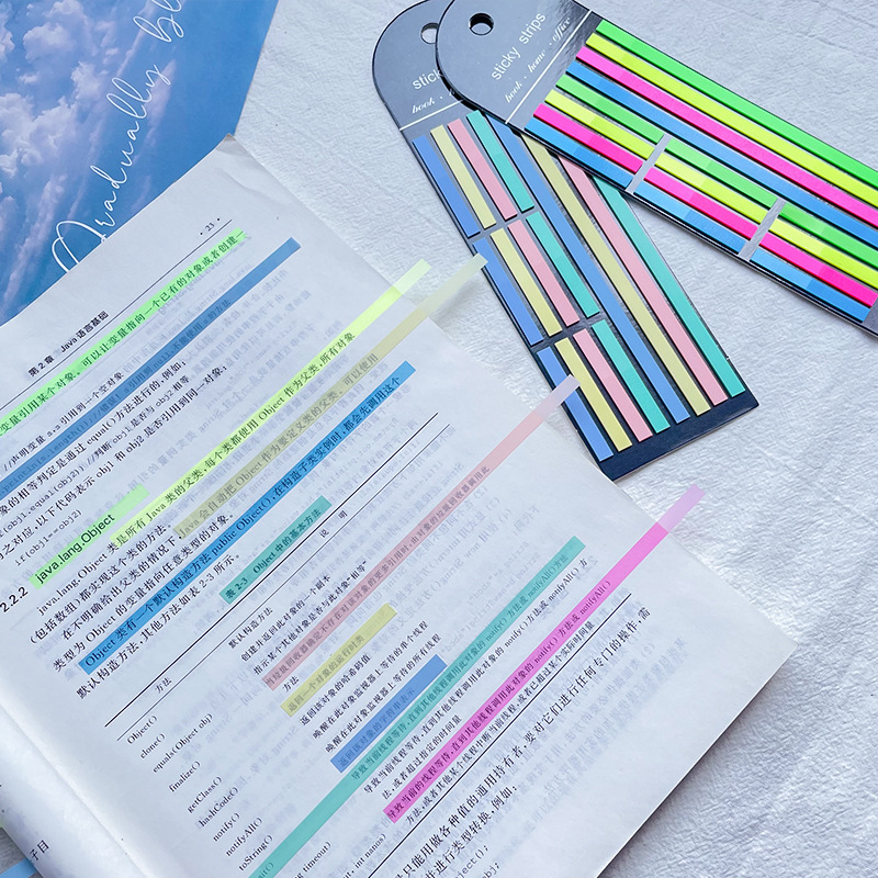 Pet Ultra-Fine Index Sticker 320 Segmented Combination Sticky Note Students with Key Mark Colorful Fluorescent N Times Sticker